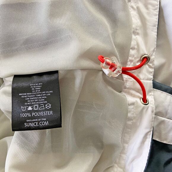 Sunice Men's US Open Merion 2013 Windbreaker Size S Short Sleeves White Charcoal - Picture 5 of 5